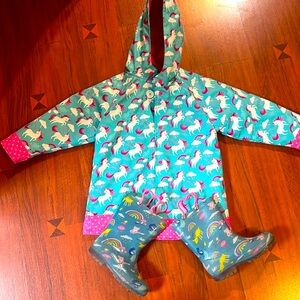 Unicorn Rainbows Raincoat set